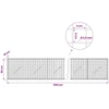 Gabionas su 3,5 mm laidu ir 5x5 cm tinkleliu 1150x10x50 cm