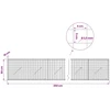 Gabionas su 3,5 mm laidu ir 5x5 cm tinkleliu 350x10x50 cm