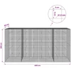 Gabionas su 3,5 mm laidu ir 5x5 cm tinkleliu 400x50x200 cm