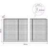 Gabionas su 3,5 mm laidu ir 5x5 cm tinkleliu 700x30x150 cm