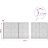 Gabionas su 3,5 mm laidu ir 5x5 cm tinkleliu 800x20x100 cm
