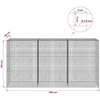 Gabionas su 3,5 mm laidu ir 5x5 cm tinkleliu 300x30x150 cm