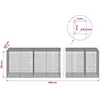 Gabionas su 3,5 mm laidu ir 5x5 cm tinkleliu 950x100x100 cm