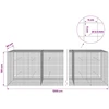 Gabionas su 3,5 mm laidu ir 5x5 cm tinkleliu 1200x50x100 cm