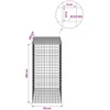 Gabionas su 3,5 mm laidu ir 5x5 cm tinkleliu 50x100x100 cm