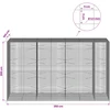 Gabionas su 3,5 mm laidu ir 5x5 cm tinkleliu 350x100x200 cm