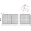 Gabionas su 3,5 mm laidu ir 5x5 cm tinkleliu 500x30x100 cm