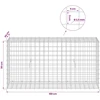 Gabionas su 3,5 mm laidu ir 5x5 cm tinkleliu 100x30x50 cm