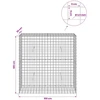 Gabionas su 3,5 mm laidu ir 5x5 cm tinkleliu 100x30x100 cm