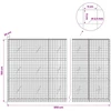 Gabionas su 3,5 mm laidu ir 5x5 cm tinkleliu 650x20x150 cm