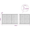 Gabionas su 3,5 mm laidu ir 5x5 cm tinkleliu 400x20x100 cm