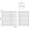 Gabionas su 3,5 mm viela ir 10x10 cm tinkleliu 1000x30x150 cm