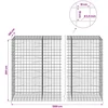 Gabionas su 3,5 mm viela ir 10x10 cm tinkleliu 1200x100x200 cm
