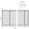 Gabionas su 3,5 mm viela ir 10x10 cm tinkleliu 950x100x200 cm