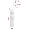 Gabionas su 3,5 mm viela ir 10x10 cm tinkleliu 50x50x200 cm