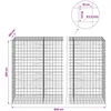 Gabionas su 3,5 mm viela ir 10x10 cm tinkleliu 800x100x200 cm