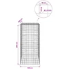 Gabionas su 3,5 mm viela ir 10x10 cm tinkleliu 100x100x200 cm
