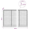 Gabionas su 3,5 mm viela ir 10x10 cm tinkleliu 1100x100x200 cm