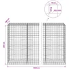 Gabionas su 3,5 mm viela ir 10x10 cm tinkleliu 1000x100x200 cm