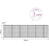Gabionas su 3,5 mm viela ir 10x10 cm tinkleliu 550x30x150 cm
