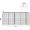 Gabionas su 3,5 mm viela ir 10x10 cm tinkleliu 450x50x200 cm