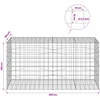 Gabionas su 3,5 mm viela ir 10x10 cm tinkleliu 200x100x100 cm