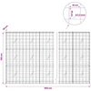 Gabionas su 3,5 mm viela ir 10x10 cm tinkleliu 950x20x150 cm