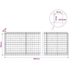 Gabionas su 3,5 mm viela ir 10x10 cm tinkleliu 1200x50x100 cm