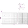 Gabionas su 3,5 mm viela ir 10x10 cm tinkleliu 1150x20x100 cm