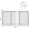 Gabionas su 3,5 mm viela ir 10x10 cm tinkleliu 1000x100x150 cm