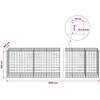 Gabionas su 3,5 mm viela ir 10x10 cm tinkleliu 1050x100x100 cm