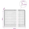 Gabionas su 3,5 mm viela ir 10x10 cm tinkleliu 1100x100x150 cm