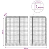 Gabionas su 3,5 mm viela ir 10x10 cm tinkleliu 900x100x200 cm