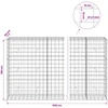 Gabionas su 3,5 mm viela ir 10x10 cm tinkleliu 650x50x150 cm