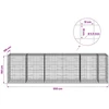 Gabionas su 3,5 mm viela ir 10x10 cm tinkleliu 550x100x150 cm