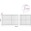 Gabionas su 3,5 mm viela ir 10x10 cm tinkleliu 1200x30x100 cm