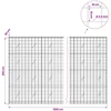 Gabionas su 3,5 mm viela ir 10x10 cm tinkleliu 1200x20x200 cm
