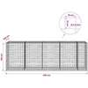 Gabionas su 3,5 mm viela ir 10x10 cm tinkleliu 450x100x150 cm