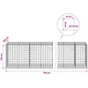 Gabionas su 3,5 mm viela ir 10x10 cm tinkleliu 750x100x100 cm