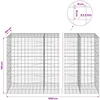 Gabionas su 3,5 mm viela ir 10x10 cm tinkleliu 1050x100x150 cm