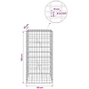 Gabionas su 3,5 mm viela ir 5x10 cm tinkleliu 50x20x100 cm