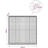 Gabionas su 3,5 mm viela ir 5x10 cm tinkleliu 200x50x200 cm