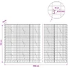 Gabionas su 3,5 mm viela ir 5x10 cm tinkleliu 1150x10x150 cm