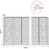 Gabionas su 3,5 mm viela ir 5x10 cm tinkleliu 650x20x150 cm