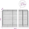 Gabionas su 3,5 mm viela ir 5x10 cm tinkleliu 1150x100x150 cm