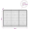 Gabionas su 3,5 mm viela ir 5x10 cm tinkleliu 150x50x100 cm