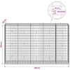 Gabionas su 3,5 mm viela ir 5x10 cm tinkleliu 250x50x150 cm