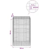 Gabionas su 3,5 mm viela ir 5x10 cm tinkleliu 100x100x150 cm