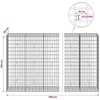 Gabionas su 3,5 mm viela ir 5x10 cm tinkleliu 950x50x150 cm