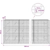Gabionas su 3,5 mm viela ir 5x10 cm tinkleliu 1200x20x150 cm